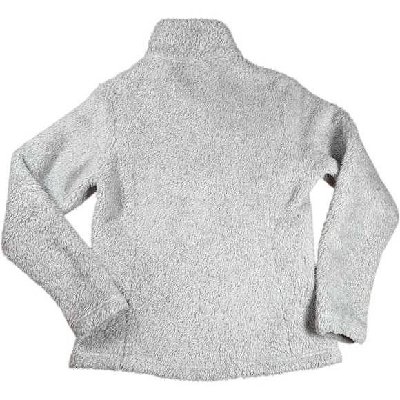 Patagonia Womens Medium Gray Fleece Quarter Zip Pullover Sweatshirt Cozy Sherpa - Picture 4 of 11